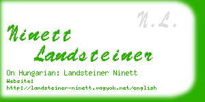 ninett landsteiner business card